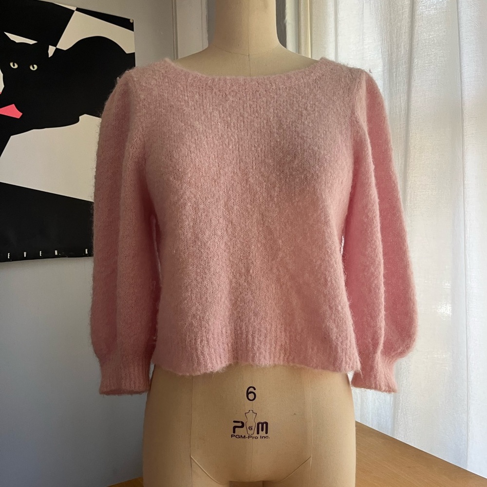 Rachel Comey Crop Alpaca Pink Women's Sweater
